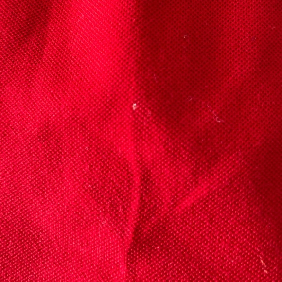 Chemise Lacoste Vintage Golf Red Logo Collared Shirt Made in France Size 16 EU - Picture 6 of 8